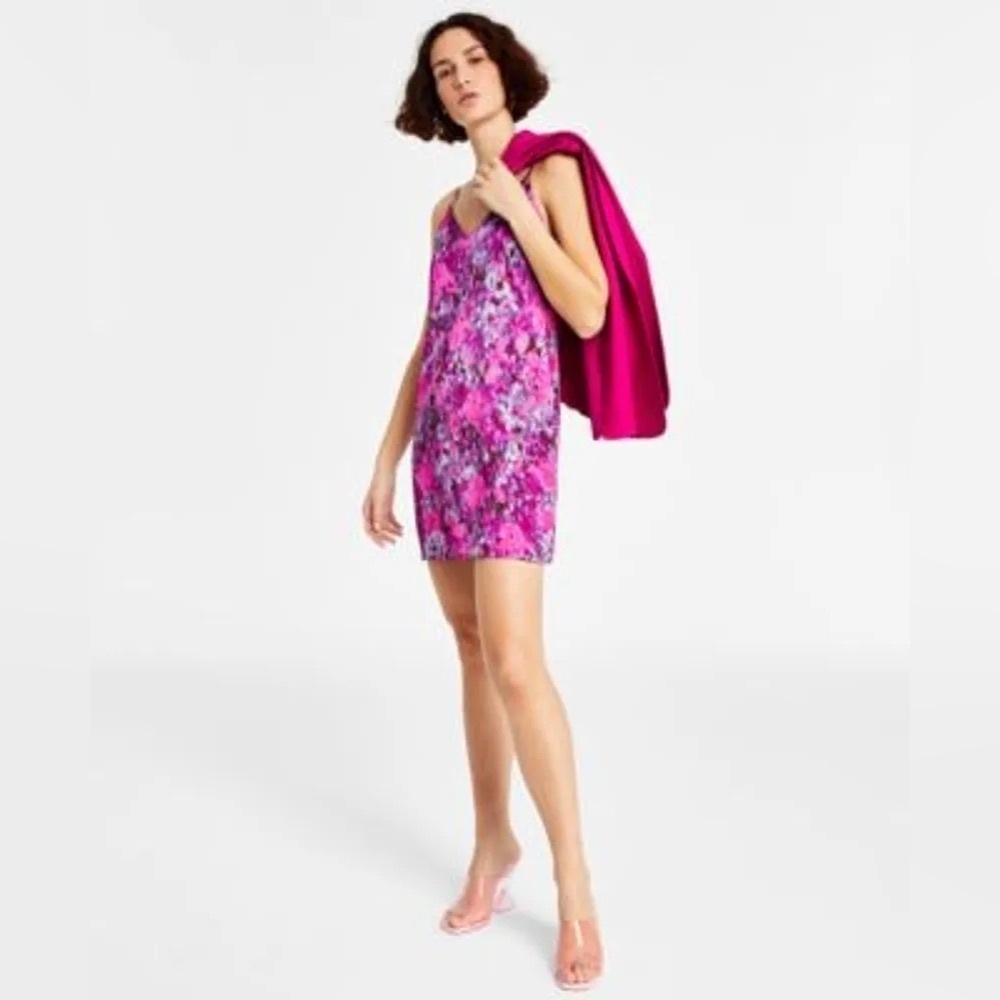 BAR III | Blurred Floral Slip Dress